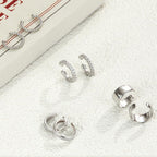 4 Pairs 14K Gold Plated Ear Cuffs, Non Piercing Adjustable Clip On Cartilage Earrings for Women