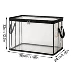 6 Pcs Extra Large Clear Storage Bags With Zipper Handles, Thick Foldable Plastic Bins for Clothes Blankets Toys Moving