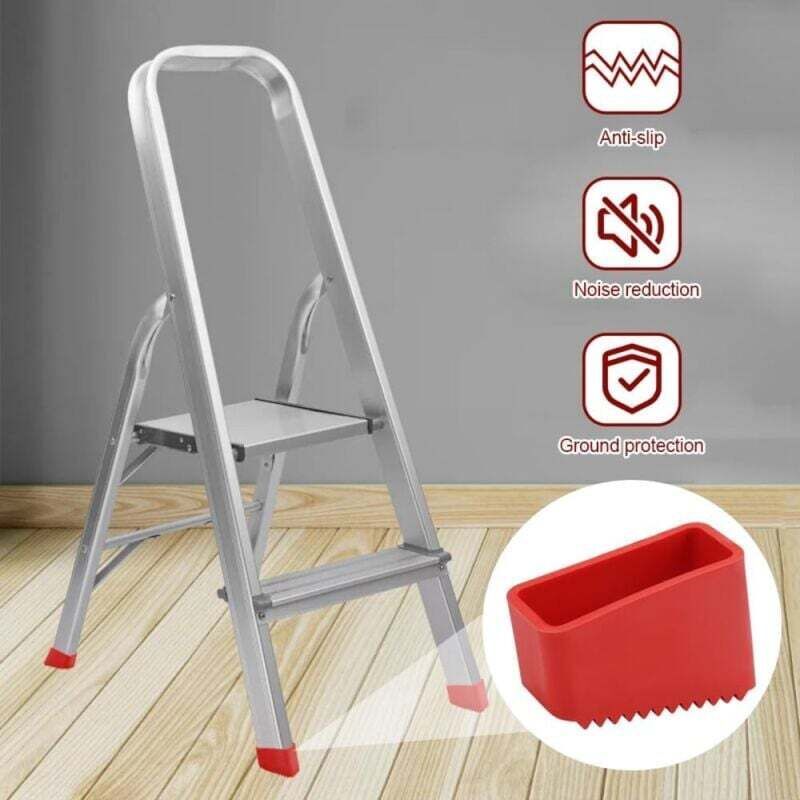 4 Pcs Rubber Ladder Feet Covers, Stepladder Tips, Stepladder Feet, Universal Rubber Replacement Ladder Feet for Folding Ladders for Home, 50 x 20 mm