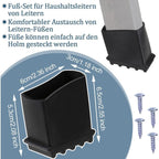 4 Pcs Replacement Rubber Ladder Feet for Ladder, Ladder, Rubber Feet, Replacement Feet, Spare Parts