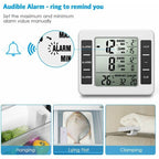Amir Refrigerator Thermometer, Wireless Indoor Outdoor Thermometer, Temperature Sensor with Audible Alarm, Temperature Gauge for Freezer, Kitchen