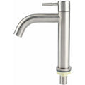 Single G1 2 Brushed Stainless Steel Cold Water Tap with Large Single-Hole Basin