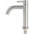 Single G1 2 Brushed Stainless Steel Cold Water Tap with Large Single-Hole Basin