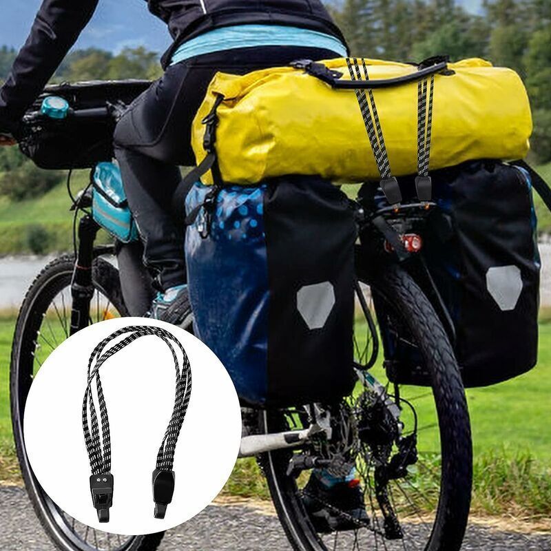 4 Pcs Elastic Bungee Cords with Hooks, Sl Gt, 3 in 1 Luggage Straps, Bicycle Bungee Cord, Bike Luggage Strap