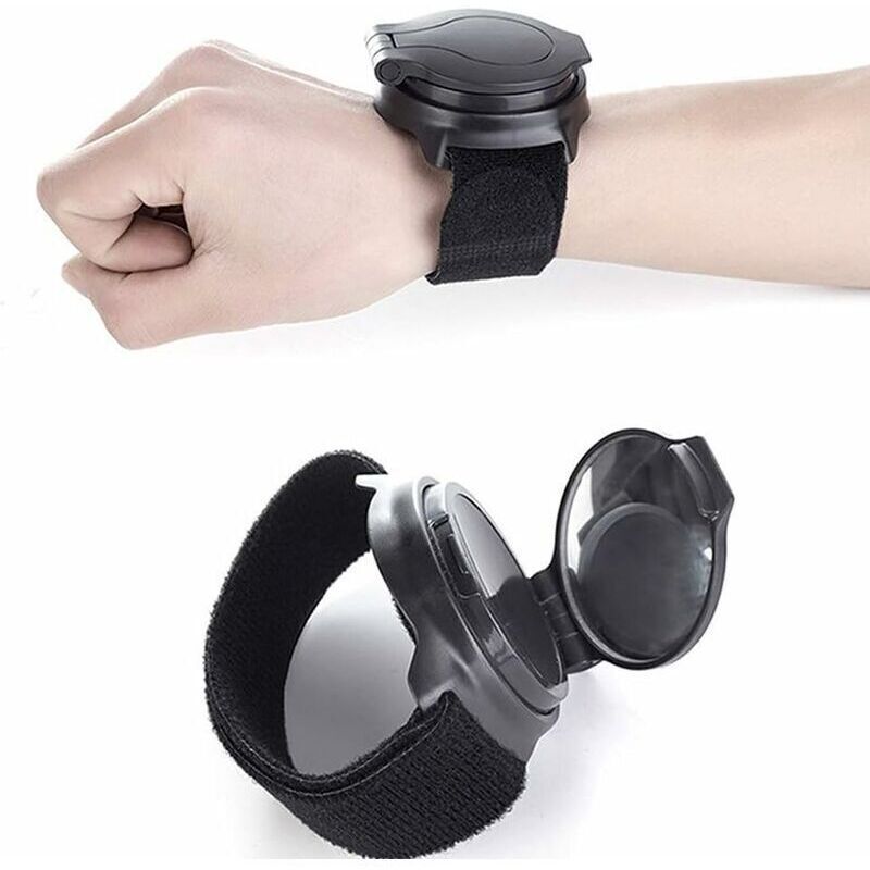 Adjustable Bicycle Rearview Mirror, Wrist Mount for Bicycle, Black