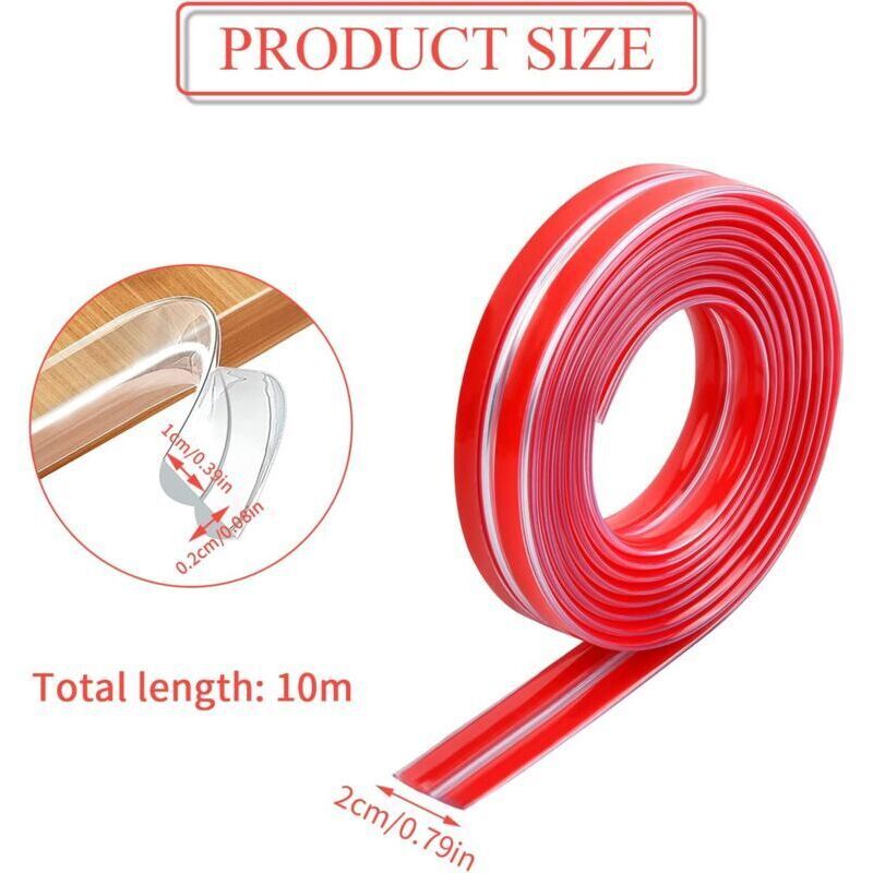 Baby Corner Protector Strip for Tables, Transparent Baby Furniture Protector, Furniture Protection Strip, Pre-Adhesive PVC Edge and Corner, 6 m