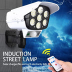77 LED Solar Light Outdoor Simulation Surveillance Security Lighting with Motion Sensor Solar Wall Lamp Fake Surveillance Cameras