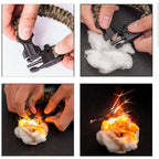 Outdoor Camping Survival Watch Multifunctional Bracelet Compass Rope Whistle Paracord Bracelet Tool Kit