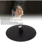Ultra Thin Rainfall Shower Head, Fixed Rainfall Waterfall, Black Stainless Steel Round Shower Head, 8 Inch