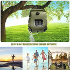 Solar Camping Shower Bag, Solar Portable Shower Bag, Outdoor Foldable Water Bag with Switchable Shower Head Solar Water Heater for Hiking, 20 L