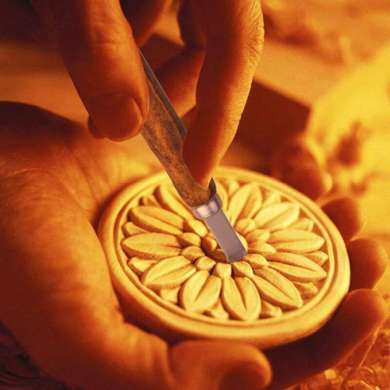 Wood Engraving Tool Kit, Wood Carving Tool, Professional DIY Handmade Wood Chisel Wood Carving Woodworking for Beginners, Engravers and Artists