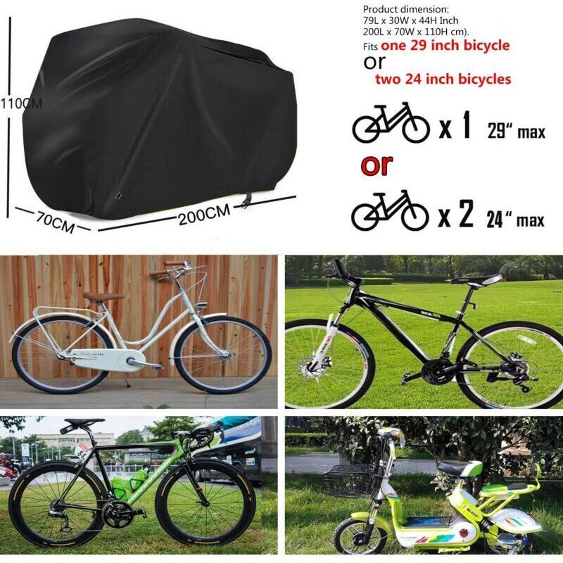 Bike Cover, 210D High Quality Waterproof Bicycle Cover Polyester Oxford, Suitable for Bicycles and Electric Motorcycles and Scooters