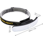 COB Headlamp 6 Lighting Modes USB Charging 2 Switch Modes Super Bright Head Torch for Fishing Running 3.7V