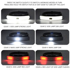 COB Headlamp 6 Lighting Modes USB Charging 2 Switch Modes Super Bright Head Torch for Fishing Running 3.7V