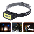 COB USB Rechargeable Headlamp with Red Light LED Head Lamp for Outdoor Hiking Running Camping Accessories