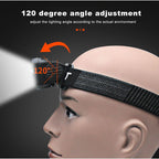 COB USB Rechargeable Headlamp with Red Light LED Head Lamp for Outdoor Hiking Running Camping Accessories