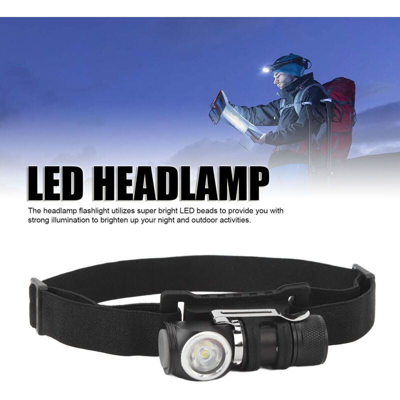 Multifunctional High Brightness LED Headlamp, Lightweight Rechargeable Headlamp with Magnetic Pen Holder for Outdoor Emergency