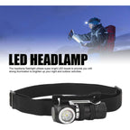 Multifunctional High Brightness LED Headlamp, Lightweight Rechargeable Headlamp with Magnetic Pen Holder for Outdoor Emergency