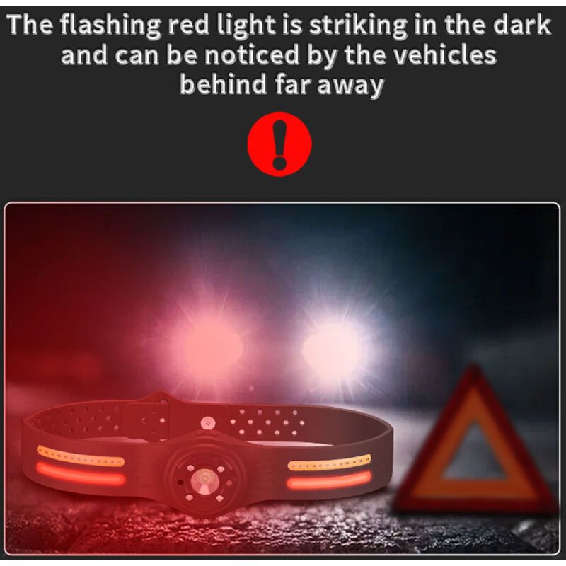 COB Headlamp, Lightweight Weight Sensing Headlamp, Rechargeable, Adjustable Angle, Bright Headlamp for Camping