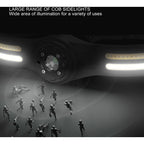 COB Headlamp, Lightweight Weight Sensing Headlamp, Rechargeable, Adjustable Angle, Bright Headlamp for Camping