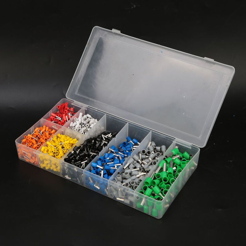 1200 Pcs Box Pre Insulated Ferrule Crimp Tube Terminal Wire Connector