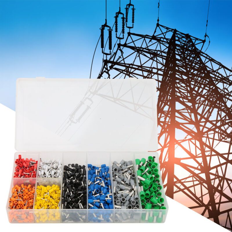 1200 Pcs Box Pre Insulated Ferrule Crimp Tube Terminal Wire Connector