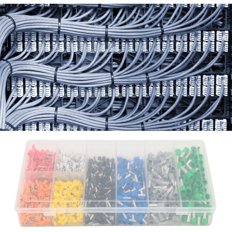 1200 Pcs Box Pre Insulated Ferrule Crimp Tube Terminal Wire Connector