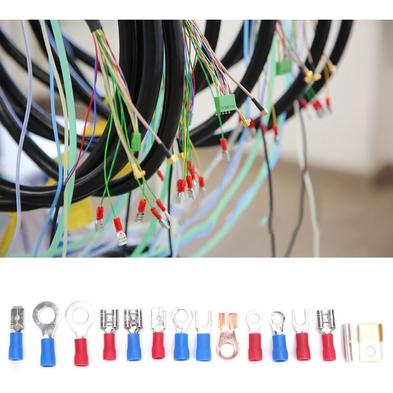 300 Pcs Cold Pressed Pre-Insulated Round Terminals Electrical Wire Terminal Connector