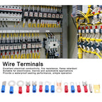 300 Pcs Cold Pressed Pre-Insulated Round Terminals Electrical Wire Terminal Connector
