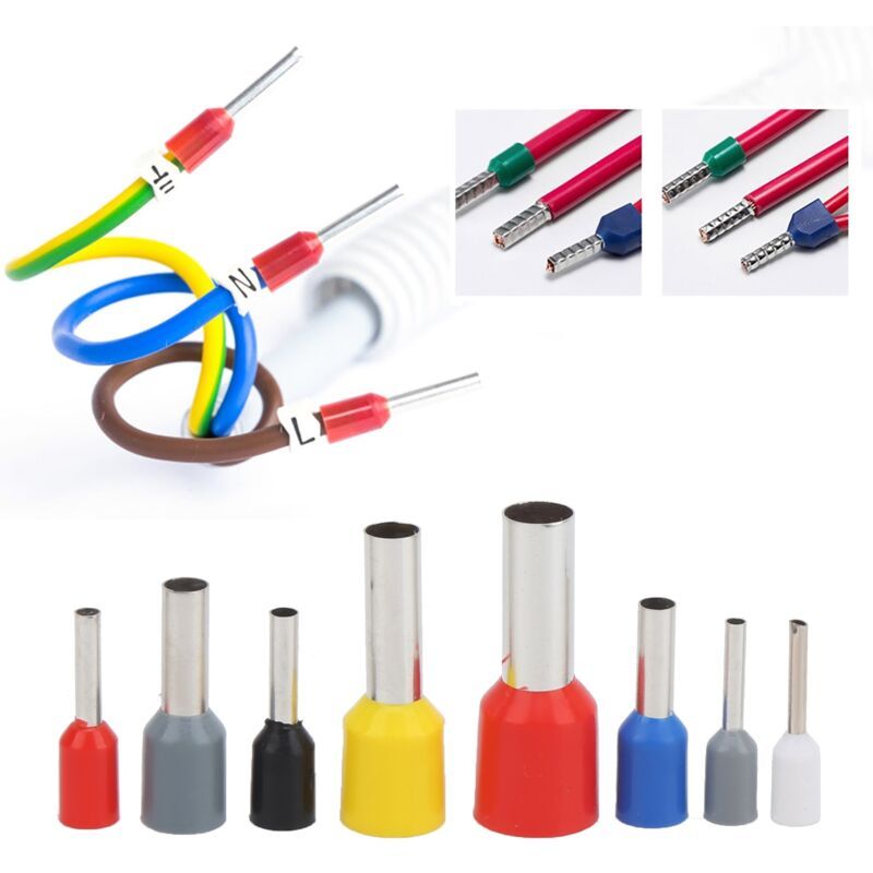 1200 Pcs Wire Ferrules Crimping Cold Pressed Terminal Industrial Electrical Accessories