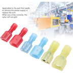 200 Pcs Cold Pressed Ring Terminal Connector Kit Female Male Copper Nylon Automotive Wiring Terminals