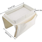 Sofa Chair Armrest Organizer, Non-Slip Armrest Organizer for Phone, Book, Magazines, TV Remote Control, Beige