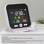 High Precision Air Quality Monitor CO2 400-5000 ppm, Desktop Temperature and Humidity Detector