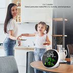 Indoor Air Quality Monitor PM2.5, Mini Portable Smart Sensor, Temperature and Humidity Tester