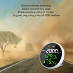 Indoor Air Quality Monitor PM2.5, Mini Portable Smart Sensor, Temperature and Humidity Tester