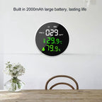 Indoor Air Quality Monitor PM2.5, Mini Portable Smart Sensor, Temperature and Humidity Tester