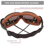 Retro Motorcycle Goggles Anti-Fog Warm Goggles for Riding ATV Motocross