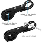 Bicycle Handlebar Extender, Multifunctional Double Bicycle Handlebar, Aluminum Alloy Bracket, Extension Frame, Flashlight Holder, 20 cm