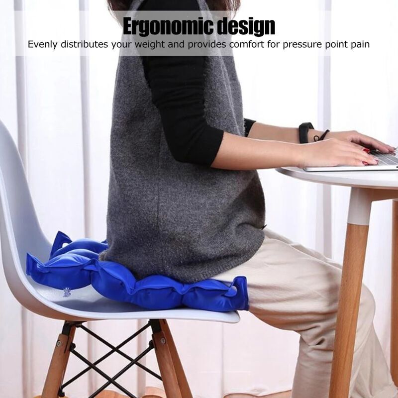 Inflatable Seat Cushion Comfortable Chair Cushion for Wheelchair Use at Home and Office