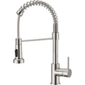 Kitchen Faucet, Kitchen Mixer Tap with 360 Degree Swivel High Arc Sink Sprayer Pull Down Sprayer 2 Modes, Stainless Steel