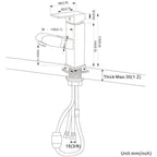 Basin Mixer Tap with Pull-Out Spray Chrome Modern Bathroom Sink Faucet for Washbasin and Basin