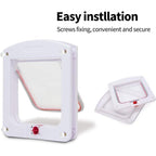 Cat Flap for Cats Dogs Small Cat Flap Door Microchip 4 Way Lockable Easy to Install