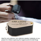 10X Jeweler Loupe, Professional Handheld Magnifier with LED Light for Jewelry, Plants, Coins, Watches