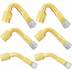 6 Pcs Tire Valve Extension, 45 Degree, 90 Degree, 135 Degree Tire Valve Extension Adapter Connector Elbow Extender, Angled Inflator Nozzle for Car