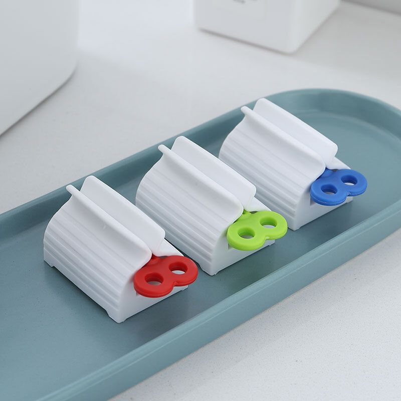 3 Pcs Toothpaste Tube Squeezer Plastic Rotating Toothpaste Dispenser Seat Holder for Paints Cosmetics Cream