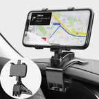 360 Degree Rotating Car Phone Holder, Dashboard Mount for GPS and Smartphones, Black, 4-7 Inch
