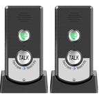 2 Pcs Wireless Home Intercoms, Two-Way Calling, Ultra Long Range Wireless Portable Voice Intercom for Seniors, Room-to-Room Communication, Ringtone