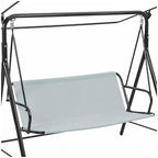 1 Pcs Grey, Swing Chair Seat Cover, Garden Swing Canvas, Waterproof Swing Seat Cover, Windproof Cover, Replacement for Outdoor Chair, 138 x 50 x 50 cm