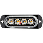 4 Pcs 4 LED Penetration Lights 12 24V Orange LED Rotating Beacon Flashing Lights Emergency Alarm Indicator Strobe Turn Signals Car Ipx-4 for Van