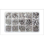 500 Pcs Stainless Steel Box Set M3 M4 M5 Round Head Bolt Screw Nut Disc Head Internal Hex Screw